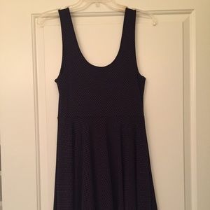 Free People navy red polka dot dress